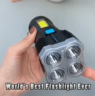 Super Bright 4 Core 100000LM LED Flashlight Searchlight COB Side Light USB Rechargeable Multifunctional Portable Torch Suitable Waterproof