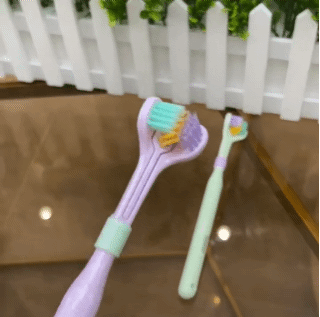 2PCS Three-Sided Soft Hair Tooth Toothbrush