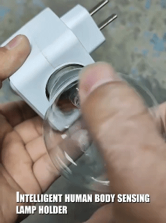 Infrared Human Intelligent Sensor E27 Bulb Holder Wall Plug-in Human Sensing Lamp Holder US/EU/UK Plug