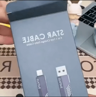 4-in-1 Multi 60W Fast Charging Cable, Support USB-A to Lightning, USB-A to Type-C, Type-C to Type-C, Type-C to Lightning