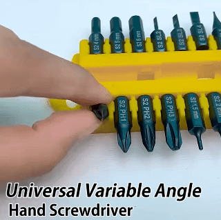 Universal Variable Angle Screwdriver Quick Change Screwdriver for 6.35mm Screwdriver Bits for Torx Phillips Screw Driver Bit