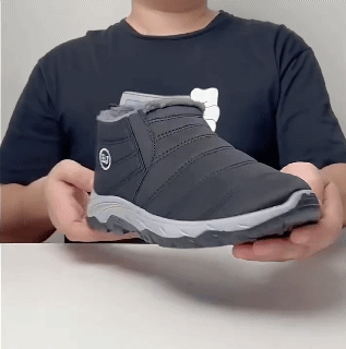 Men Ankle Snow Boots Plush Warm Men Non-Slip Waterproof Boots