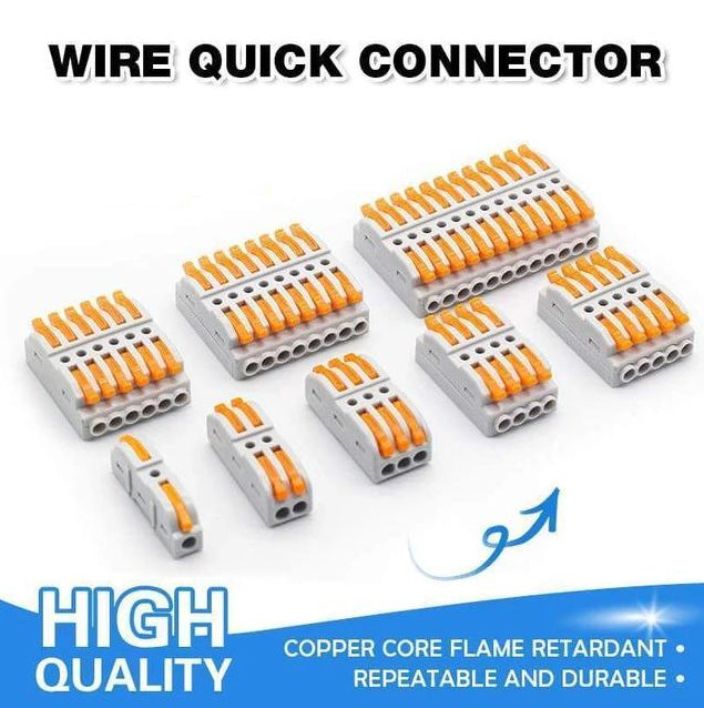 50Pcs Quick Wire Connector Terminal pin New Universal Docking Fast Wiring Conductors push-in Block Electrical Equipment