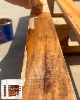 Wood Cleaner & Polish Wax 100g Floor Wood Cleaner with Brush Wood Furniture Anti Corrosion Polishing Aent Was