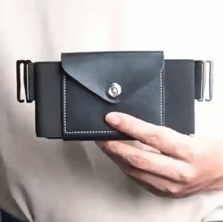 Invisible Anti-theft Stretch Belt Cowhide Bag Phone Bag Multi-function Small Waist Bag Leather Belt Pack Wallet Coin Purse