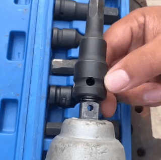 8/10pcs 1/2” Pneumatic Wrench Hexagonal Drive Bits Kit Hex Socket Driver ToolKit Metric Power Nuts Driver Drill Bit Tools Set