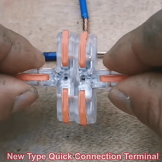 20PCS Quick Connection Terminal With Fixed Bracket T Type Home Push In Connection Terminal Universal Fast Wire Cable Connector