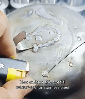 100g Aluminum Stainless Steel Lighter Solder Wire,Low Melt Soldering Wire, Lead Free Rosin Core Flux, for Repair DIY Soldering