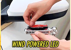 Car LED running lights wind power generation without wiring