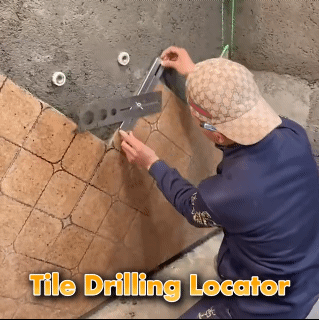 Stainless Steel Glass Tile Punching Locator Marble Wall And Floor Drill Bit Opening Artifact Universal Multi-Function Measuring