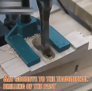 Woodworking Square Hole Drill Tools Handheld Pocket Hole Jig System 6.4-20mm Drill Bit Hole Puncher For Carpentry Dowel Joints