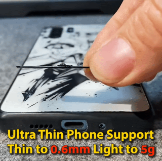 Ultra-thin Invisible Back Stick Mobile Phone Case Stand for Apple Android