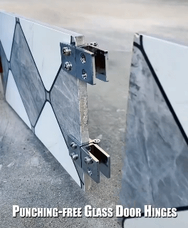 2Pcs Glass Door Hinges 90/180 Degree Bilateral Clip Home Easy Install Glass Clamp Practical Durable Single Double Door Glass Hinge