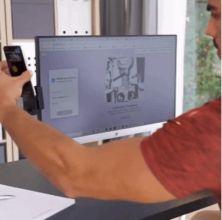 Notebook Screen Side Phone Holder Clip On Monitor For Laptop Or Desktop Monitor Creative Mobile Phone Stand For Laptop