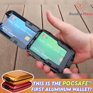 Secure RFID Aluminum Wallet Fashion Unisex Wallet ID Credit Card Holder Business Name Card Case Pocket Wallet