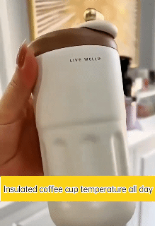 450ml Smart Temperature Measuring Coffee Mug Stainless Steel Portable Vacuum Kettle