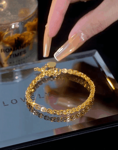 Gold and Silver Plated Unique Sparkling Bracelet