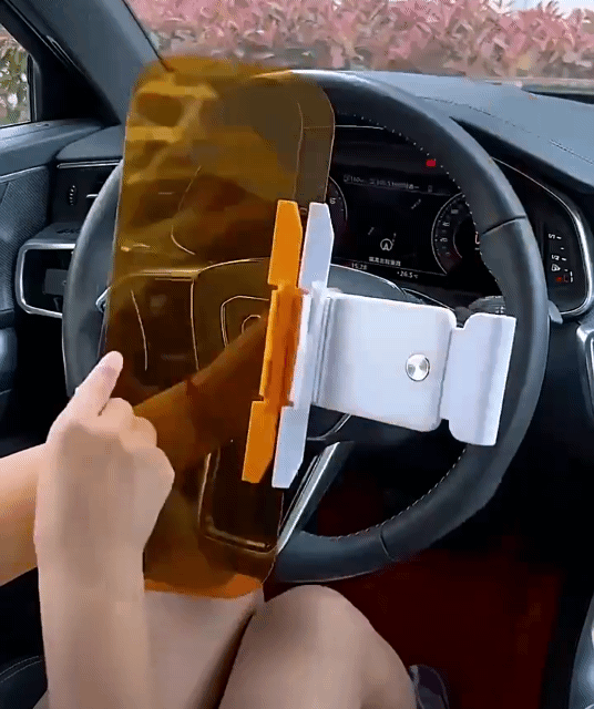 Anti-Glare Goggle Day & Night HD Vision Car Visor Driving Mirror Sun Visor Yellow & Transparent Gray