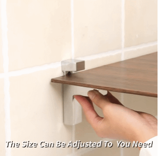 2Pcs Glass Shelf Brackets Wall Mount Metal Adjustable Shelf Clamp L Shape Partition Bracket Clip Holder For Home Office Home