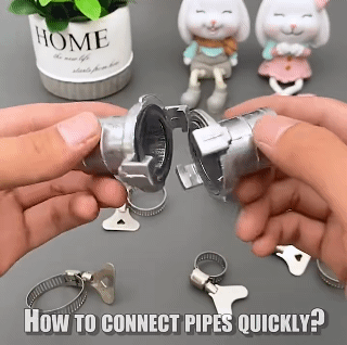 Quick Coupling For Water Pipes Aluminum Pipe Fitting Hose Quick Connector With Clamp