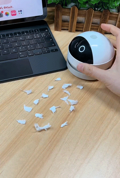 Cute Robot Design Mini Desktop Vacuum Cleaner