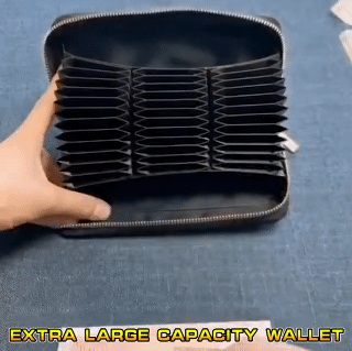 Two-Layer Cowhide Unisex Long Wallet Anti-Credit Card Fraud Multi-compartment Wallet RFid Wallet Business Credit Card Holder Large Capacity