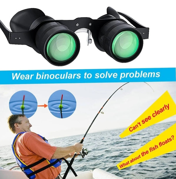 10 Times Glasses Type Telescope Adjustable Professional Hands-free Glasses HD portable telescope Low Light Level Night Vision Anti-dazzling