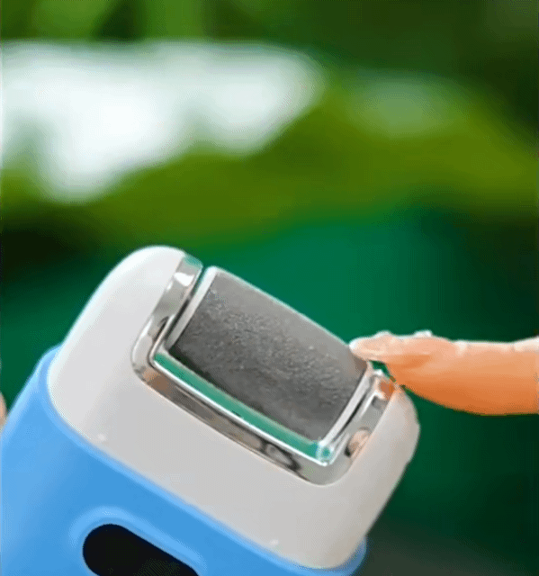 Digital Electric Automatic Exfoliator Foot Grinder Dead Skin Removal Household Washable Digital Automatic Foot Grinder with 2Pcs Alloy Frosted Stone