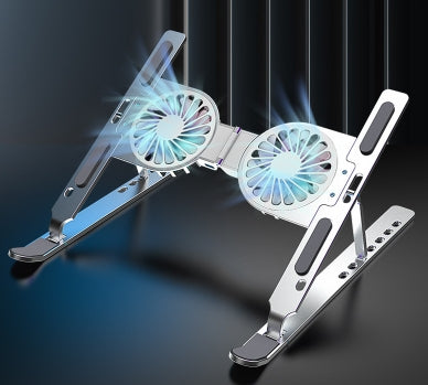 Portable Alloy Notebook Cooler Foldable Stand Height Adjustable Laptop Stand Multi-functional Digital Creative Stand Tablet PC Stand Laptop Stand Super Cooling Stand