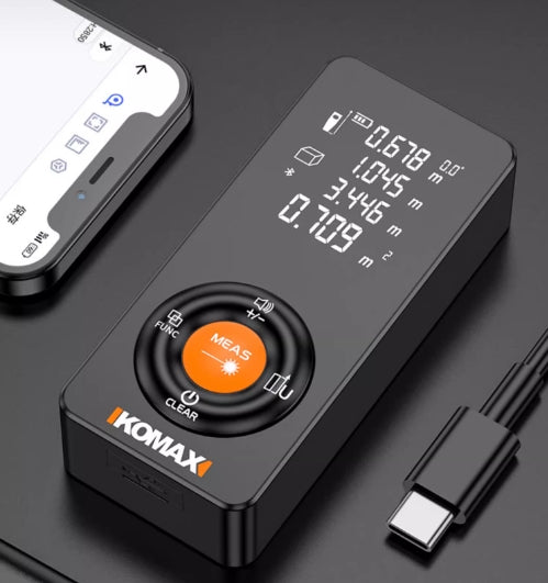 Germany Quality 50 Meter Laser Range Finder Infrared Measuring Instrument Industrial Grade High Precision Voice Announcement Bluetooth Connection