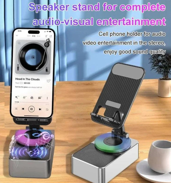 3 in 1 Phone Stand Bluetooth Speaker Power Bank Foldable Rotating Stand
