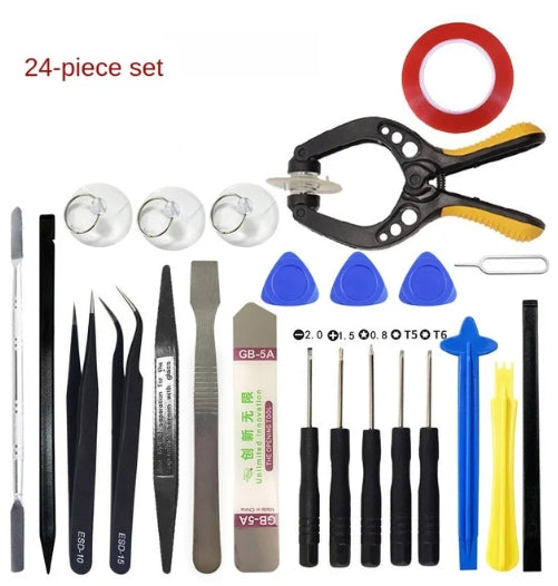 24 In 1 Cell Phone Tablet Precision Instrument Tweezer Screwdriver Removal Kit