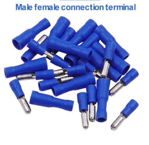 100pcs(50 Sets) Bullet-type Male And Female Cold-Pressed Terminal FRD2-156x50 MPD2-156x50 Connector Electrical Wire Crimp PVC Bullet Type