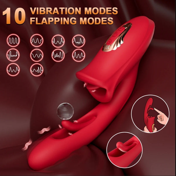 Newest 3 in 1 Clapping Tongue Licking Vibrator