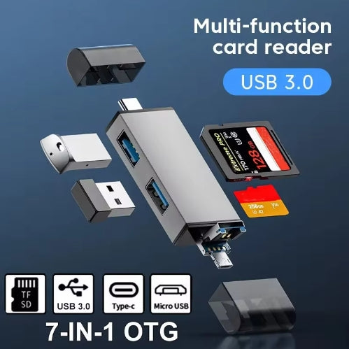 7 in 1 Micro SD Card Reader USB Flash Drive Memory TF SD Card Reader OTG type c 3.1 to usb Adapter USB Type C Card Reader