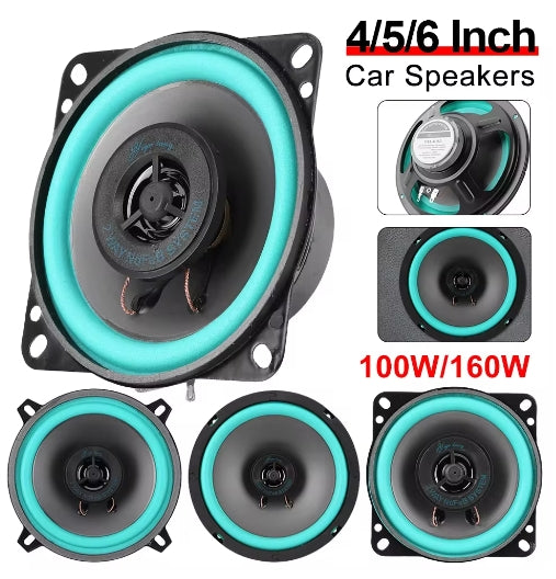 2Pcs 4/5/6 Inch Car Speakers 100W/160W Universal HiFi Coaxial Subwoofer Car Audio Music Stereo Full Range Speaker for Car Auto Speake