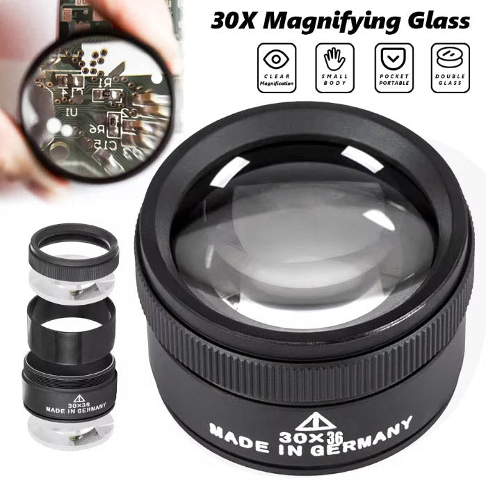 30X36 Magnifier Zinc Alloy Magnifying Glass Jewelry Magnifier Headband Portable Reading Pocket Magnifier Magnifying Loupe