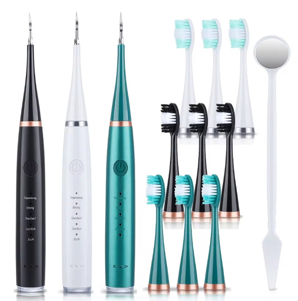 6 in 1 Electric Sonic Tooth Stain Remove Ultrasonic Dental Scaler Teeth Tartar Stain Tooth Calculus Remover Electric Sonic Teeth Plaque Electric Toothbrush