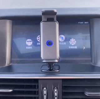 Smart Car Phone Holder Electric Induction Mobile Phone Holder Air Outlet Dashboard Auto Touch Clip Mount Alloy ABS 360° Rotate