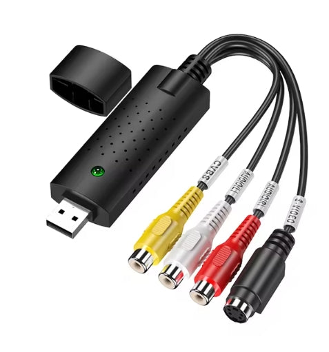 USB Video Capture Card Device Video Recording AV Signal Image Acquisition for Webcam DV Camera DVD TV Set-top Box Computer