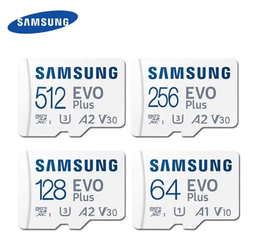 Samsung High Speed Memory Card 64GB 128GB 256GB 512GB A2 V30 Memory Card EVO Plus Micro SD Card