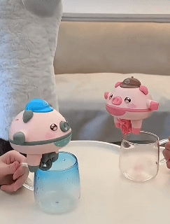 Cute Tumbler Balance Pig Unicycle Self-balancing Car Tightrope Electric Puzzle Rotating Toy Anti Gravity Balance Robot