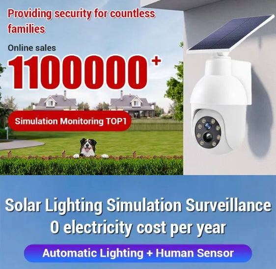 Solar Simulation Monitoring Cameras Lights Intelligent Human Body Sensing Lighting Street Lights