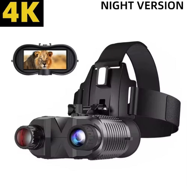 Night Vision Binoculars 8X Digital Zoom Tactical Helmet Head Mount Goggles Hunting Telescope 4K Infrared Binoculars