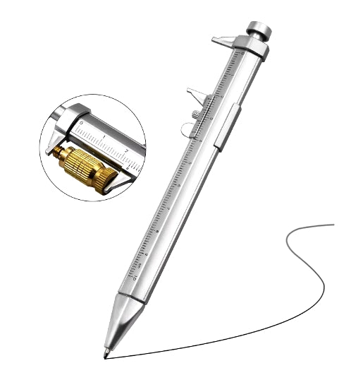 1PC Vernier Caliper Roller Ball Pen Stationery Ball-Point Blue/Black Refill Vernier Caliper Tools