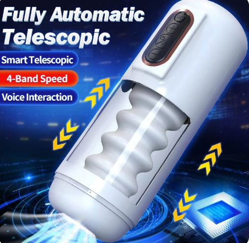 Pocket Automatic Pronunciation Vibration Telescopic Sucking Masturbators Cup For Men Vagina Blowjob Masturbation Piston Cup