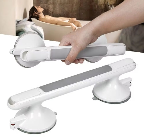 No Drill 12 Inch Shower Safey Big Handle Grab Bar with Strong Suction Cup for Bathtubs and Showers Shower Safety Hand Rail