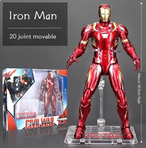 Marvel Iron Man Figures Toys 7 Inches Avengers Joint Movable Model Home Decoration Model Collect Gift