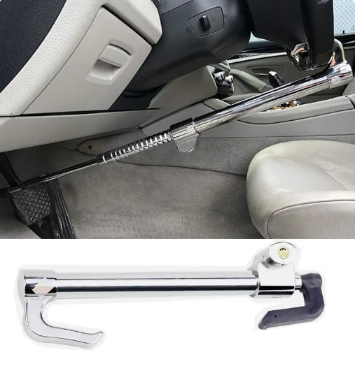 General Motors Brake Lock Steering Wheel Lock Retractable Double Hook Car Clutch Pedal Lock Security Anti-theft Auto Parts
