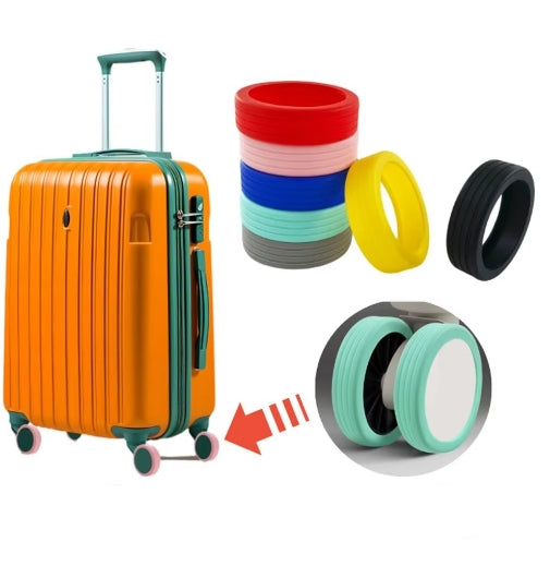 4/8Pcs Luggage Wheels Silent Rubber Cover Wheel Protector Cover Universal Elastic Sleeve